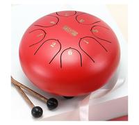 Rain Drum For Outside Garden,chakra Drum ，6 Inches 8 Notes， Zen Drum, Chakra Drum For Rain Outdoor, Drum Rain Chime Waterproof,Rain Drum For Garden Instrument, Chakra Rain Drum Outdoor(Red)