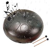 Rain Drum for Outside Garden,Chakra Drum for Rain Outdoor, Drum Rain Chime Waterproof,Rain Drum for Garden Instrument, Chakra Drum 6 Inches 8 Notes (Brown)
