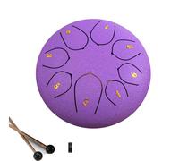 Rain Drum for Outside Garden,Drum for Rain, Waterproof Carbon Steel Drum Rain Bell, Rain Drum for Garden Instrument, chakra Drum 6 Inches 8 Notes, Chakra Rain Drum Outdoor (Purple)