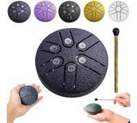 Rain Drum For Outside Garden, Rain Drum For Outside When It Rains, Steel Tongue Drum Rain Chime, Steel Rain Drum For Outside, Outside Musical Rain Drum For Garden,Mini Handpan Drum Instrument (Blue)