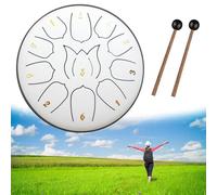 Rain Drum for Outside Garden, Steel Tongue Drum 6 Inch 11&8 Notes, Chakra Drum, Drum Rain Chime Waterproof, Rain Drum for Garden Instrument,Tank Drum for Healing,Ideal for Stress Relief and Meditation