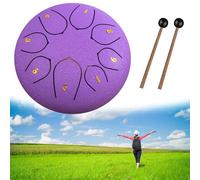 Rain Drum for Outside Garden, Steel Tongue Drum 6 Inch 11&8 Notes, Chakra Drum, Drum Rain Chime Waterproof, Rain Drum for Garden Instrument,Tank Drum for Healing,Ideal for Stress Relief and Meditation