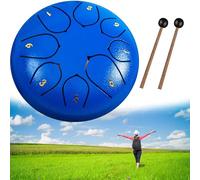 Rain Drum for Outside Garden, Steel Tongue Drum 6 Inch 11&8 Notes, Chakra Drum, Drum Rain Chime Waterproof, Rain Drum for Garden Instrument,Tank Drum for Healing,Ideal for Stress Relief and Meditation