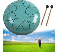 Rain Drum for Outside Garden, Steel Tongue Drum 6 Inch 11&8 Notes, Chakra Drum, Drum Rain Chime Waterproof, Rain Drum for Garden Instrument,Tank Drum for Healing,Ideal for Stress Relief and Meditation