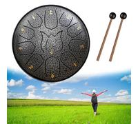 Rain Drum for Outside Garden, Steel Tongue Drum 6 Inch 11&8 Notes, Chakra Drum, Drum Rain Chime Waterproof, Rain Drum for Garden Instrument,Tank Drum for Healing,Ideal for Stress Relief and Meditation