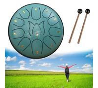 Rain Drum for Outside Garden, Steel Tongue Drum 6 Inch 11&8 Notes, Chakra Drum, Drum Rain Chime Waterproof, Rain Drum for Garden Instrument,Tank Drum for Healing,Ideal for Stress Relief and Meditation