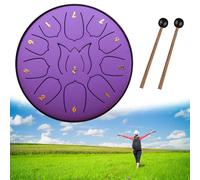 Rain Drum for Outside Garden, Steel Tongue Drum 6 Inch 11&8 Notes, Chakra Drum, Drum Rain Chime Waterproof, Rain Drum for Garden Instrument,Tank Drum for Healing,Ideal for Stress Relief and Meditation