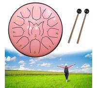 Rain Drum for Outside Garden, Steel Tongue Drum 6 Inch 11&8 Notes, Chakra Drum, Drum Rain Chime Waterproof, Rain Drum for Garden Instrument,Tank Drum for Healing,Ideal for Stress Relief and Meditation