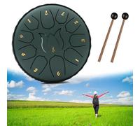 Rain Drum for Outside Garden, Steel Tongue Drum 6 Inch 11&8 Notes, Chakra Drum, Drum Rain Chime Waterproof, Rain Drum for Garden Instrument,Tank Drum for Healing,Ideal for Stress Relief and Meditation