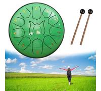 Rain Drum for Outside Garden, Steel Tongue Drum 6 Inch 11&8 Notes, Chakra Drum, Drum Rain Chime Waterproof, Rain Drum for Garden Instrument,Tank Drum for Healing,Ideal for Stress Relief and Meditation