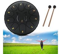 Rain Drum for Outside Garden, Steel Tongue Drum 6 Inch 11&8 Notes, Chakra Drum, Drum Rain Chime Waterproof, Rain Drum for Garden Instrument,Tank Drum for Healing,Ideal for Stress Relief and Meditation