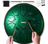 Rain Drum for Outside Garden, Steel Tongue Drum - 6 Inch 11 Notes Metal HandPan Drums,Waterproof Rain Chime,Musical Gifts
