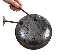 Rain Drum for Outside Garden, Steel Tongue Drum, 6 Inch 8/11 Notes Chakra Drum for Rain Outdoor, Multi-Functional Musical Instrument Equipment(A,8 note)