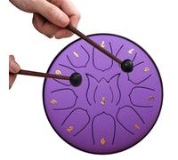 Rain Drum for Outside Garden, Steel Tongue Drum, 6 Inch 8/11 Notes Chakra Drum for Rain Outdoor, Multi-Functional Musical Instrument Equipment(J,11 note)