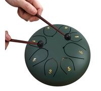 Rain Drum for Outside Garden, Steel Tongue Drum, 6 Inch 8/11 Notes Chakra Drum for Rain Outdoor, Multi-Functional Musical Instrument Equipment(L,8 note)