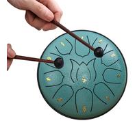 Rain Drum for Outside Garden, Steel Tongue Drum, 6 Inch 8/11 Notes Chakra Drum for Rain Outdoor, Multi-Functional Musical Instrument Equipment(G,11 note)