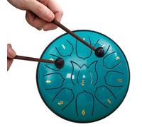 Rain Drum for Outside Garden, Steel Tongue Drum, 6 Inch 8/11 Notes Chakra Drum for Rain Outdoor, Multi-Functional Musical Instrument Equipment(N,11 note)