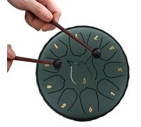 Rain Drum for Outside Garden, Steel Tongue Drum, 6 Inch 8/11 Notes Chakra Drum for Rain Outdoor, Multi-Functional Musical Instrument Equipment(L,11 note)