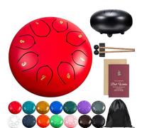 Rain Drum for Outside Garden, Steel Tongue Drum Rain Chime, 8 Note 6 Inch Chakra Drum for Rain, Metal Tongue Drum Rain Chimes Outside, For Musical Education Entertainment Meditation Yoga Zen Gifts (G)