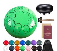 Rain Drum for Outside Garden, Steel Tongue Drum Rain Chime, 8 Note 6 Inch Chakra Drum for Rain, Metal Tongue Drum Rain Chimes Outside, For Musical Education Entertainment Meditation Yoga Zen Gifts (K)