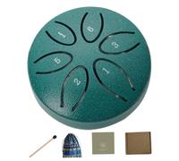 Rain Drum for Outside, Rain Drum 3inch 6 Tone Carbon Steel Ethereal Soothing Tongue Mini for Outside When it Rains for Zen Education Meditation Yoga, Green