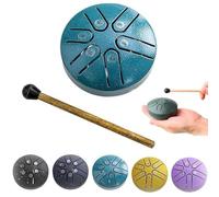 Rain Drum for Outside, Steel Tongue Drum 3 Inches 6 Notes, Steel Tongue Drum Rain Chime Waterproof, Sound Healing Instruments for Musical Education Entertainment Meditation Yoga Zen Gifts