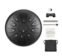 Rain Drum for the Garden, Steel Tongue Drum, 6 Inch 10-Tone Rain Drum for the Garden, Chakra Drum for Rain, Musical Training Drum for Beginners