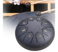 Rain Drum for the Garden, Steel Tongue Drum Rain Bell, 6 Inch 8 Note Hand Drum, Suitable for Music Lessons, Yoga, Creating a Zen State, Spiritual Healing, Accompanying Concerts etc