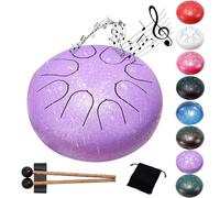 Rain Drum Garden Chakra - 6 Inch with 8 Notes - Make your garden a corner of peace with natural melodies.(Purple)
