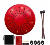 Rain Drum Serenade: 6 Inch Chakra Drum with Ergonomic Grip and Pure Sound(J)