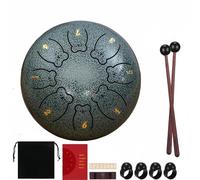 Rain Drum Serenade: 6 Inch Chakra Drum with Ergonomic Grip and Pure Sound(M)