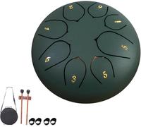 Rain Drum Steel Tongue Drum for Outdoor Garden, 6 Inch Instrument with 11 Sounds, Perfect for Camping, Meditation, or Yoga
