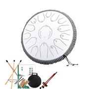 Rain Drum Suitable for Beginners Percussion Instruments steel drum with A Thick Drum Bag and A Finger Sleeve Tongue Drum Suitable as A Gift(14 inch,White)
