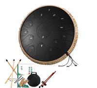 Rain Drum Suitable for Beginners Percussion Instruments steel drum with A Thick Drum Bag and A Finger Sleeve Tongue Drum Suitable as A Gift(13 inch,Black B)