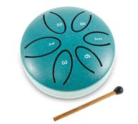 Rain Drums for Outside Garden 3 Inch 6 Notes Steel Tongue Drum Rain Chimes Instrument Soothing Sound Chakra Drum for Rain Outdoor with Drum Mallet for Yoga, Meditation, Prenatal Music Education