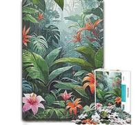 Rain Forest Flower Classic Wooden Jigsaw, Adults, 1000 Pieces | New Year puzzle activity: tabletop activity for adults at your own pace.