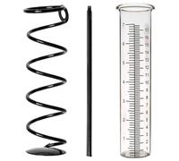 Rain Gauge for Garden, Frost-Proof, 41 x 5.5 x 5.5 cm, Outdoor Rain Gauge, Glass Rainwater Meter, Rain Gauge with Ground Spike, Metal Garden Rain Gauge, Metal Frame, Rain Meter