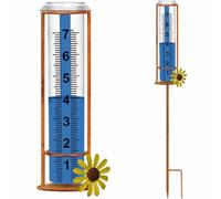Rain Gauge Outdoor, Freeze Proof Rain Gauges Outdoors Best Rated,7" Capacity Detachable Rain Guage with Stake for Yard,Lawn & Garden,Large Clear Number and Scale Rain Measure Gauge Water Meter