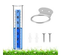 Rain Gauge Outdoor | Freeze Proof Water Meter | Transparent Meter with Large Numbers for Garden Weather Monitoring Irrigation Farming Deck Fence Yard