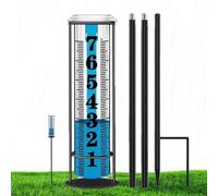 Rain Gauge Outdoor | Rain Water Gauge With Stake,Adjustable Height Rainwater Measuring Tool for Deck Terraces Farm Lawn Garden Yard