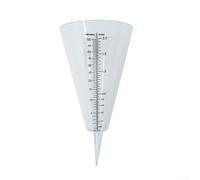 Rain Gauge, Transparent Plastic, Garden Rainfall Measuring Device, Measures Precipitation in MM and Inches, Weather Resistant Design for Outdoor Yard Monitoring