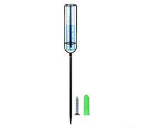 Rain Gauge with Glass Floating Mechanism and Spiral Support Stand for Garden, Yard, and Landscape Water Management