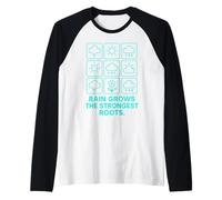 Rain Grows The Strongest Roots Resilience Motivation Nature Raglan Baseball Tee