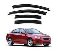 Rain Guards Compatible with 2010-2015 Chevy Cruze, Durable Acrylic Slim Tape On Window Visors Rain Guards, Side Window Deﬂector for Chevy Cruze Accessories 4 Pieces, 2011 2012 2013 2014