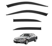 Rain Guards for Benz E-Class Short Wheelbase MK4-W212 2010-2015, Side Window Visor Left and Right Set of Window Deflectors with Bright Stripes Accessories