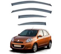 Rain Guards for Nissan March Micra Pulse MK4-K13 2011-2024, Window Visor Durability Waterproof Vent Visors Sun Wind Rain Guard Shield Car Accessories