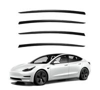 Rain Guards for Tesla Model 3 Length 123cm MK1 2017-2025, Window Visor Durability Waterproof Vent Visors Sun Wind Rain Guard Shield Car Accessories