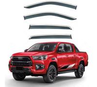 Rain Guards for Toyota HILUX REVO MK8-AN120-AN130 2015-2022-2025, Window Visor Durability Waterproof Vent Visors Sun Wind Rain Guard Shield Car Accessories