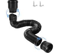 Rain Gutter Downspout Extension, Expandable Guttering Drain Pipe, 150cm Flexible Rainwater Downspout Extender, Guttering Pipes and Fittings for Lawns, Gardens, Yards, Cement Floors