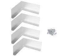 Rain Gutter Valley Splash Guards, 4 Pack Aluminum Rain Diverter Roofing Gutter Guards with Screws, Downspout Rain Diverter for House Shingle Roofs - Bent Style